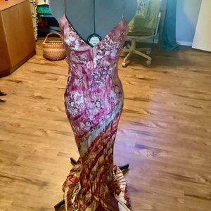ROBERTO CAVALLI SILK GOWN dress SZ S 42 Sexy as....